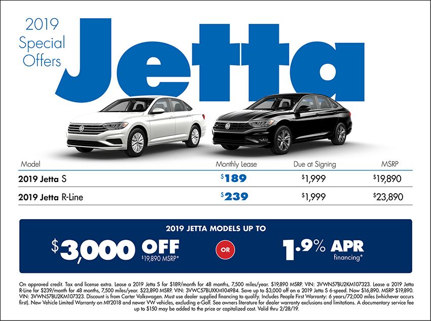 2019 Volkswagen Jetta Lease or Purchase Special in Seattle, WA 2019 Volkswagen Jetta Lease or Purchase Special in Seattle, WA