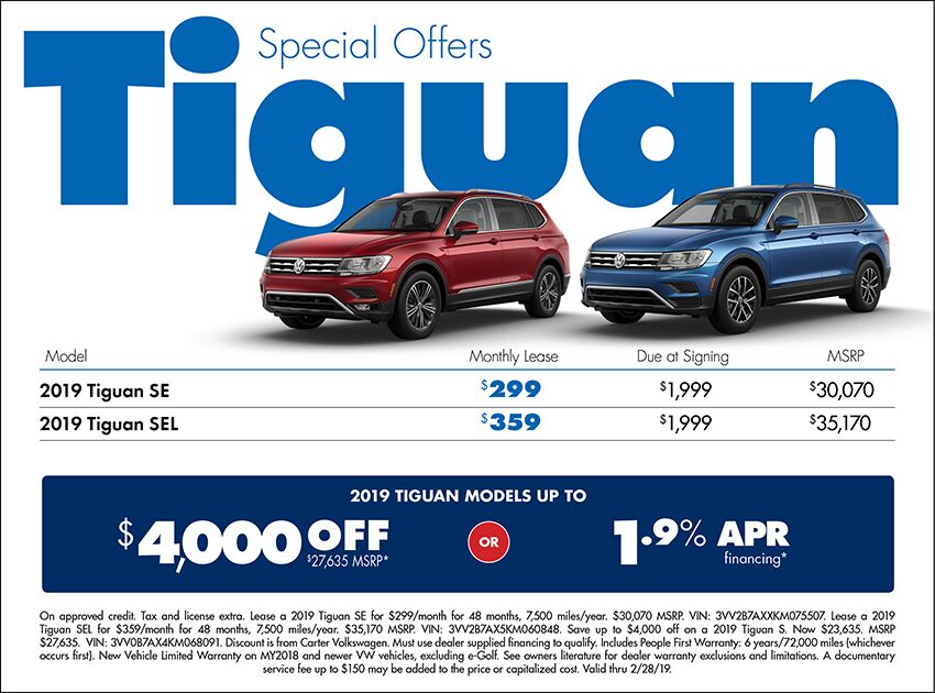 2018 Volkswagen Tiguan Lease or Sales Special in Seattle, WA 2018 Volkswagen Tiguan Lease or Sales Special in Seattle, WA