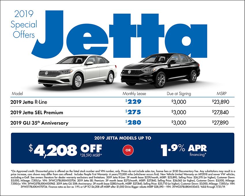 2019 Volkswagen Jetta Lease or Purchase Special in Seattle, WA 2019 Volkswagen Jetta Lease or Purchase Special in Seattle, WA