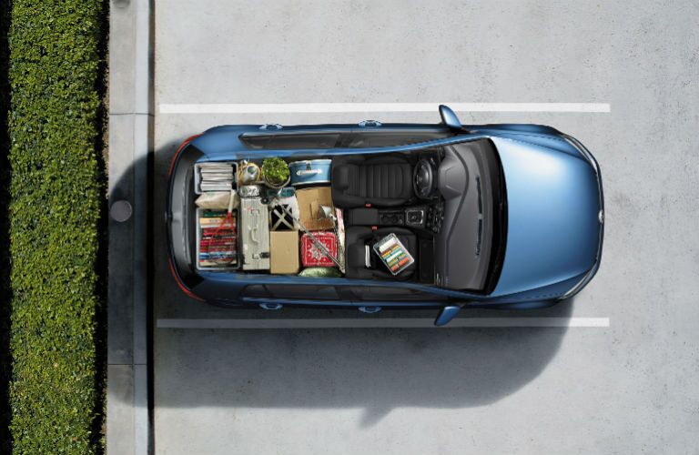 2015 Volkswagen Golf Seattle WA overhead view interior packing cargo area capacity