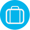 Light Blue Luggage Icon