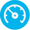 Light Blue Speedometer Icon
