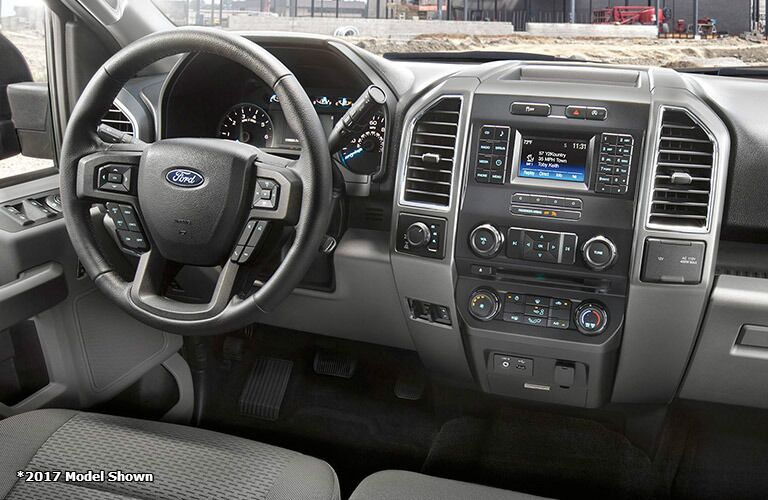 2017 Ford F-150 front interior driver dash and display audio