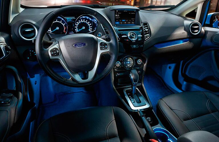 2017 Ford Fiesta Hatchback front interior driver dash and display audio
