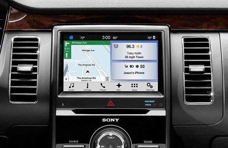 2017 Ford Flex front interior navigation display
