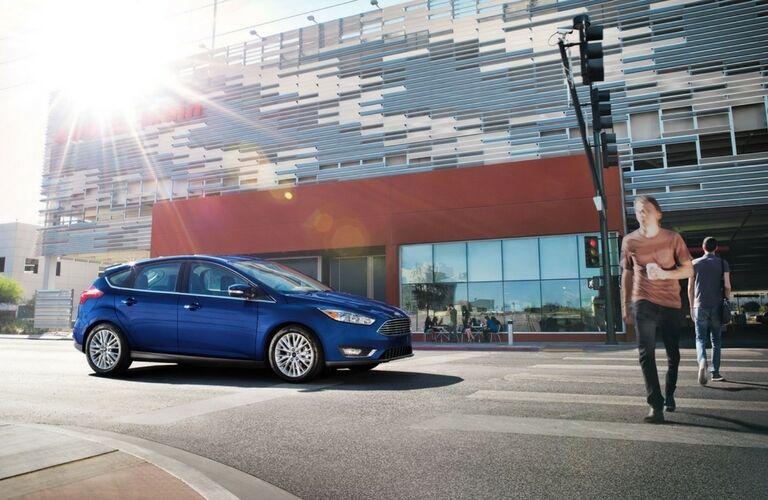 2017 Ford Focus blue side view