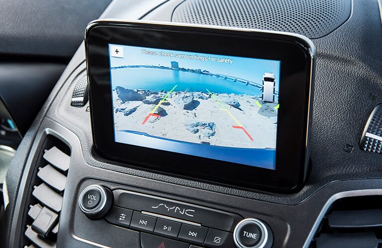 2019 Ford Transit Connect Wagon rearview camera showing behind vehicle