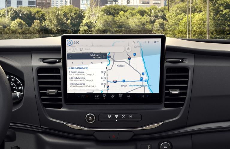 2023 Ford E-Transit Touchscreen Navigation Display