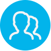 People Icon in VW Light Blue