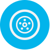 Wheel Icon in VW Light Blue