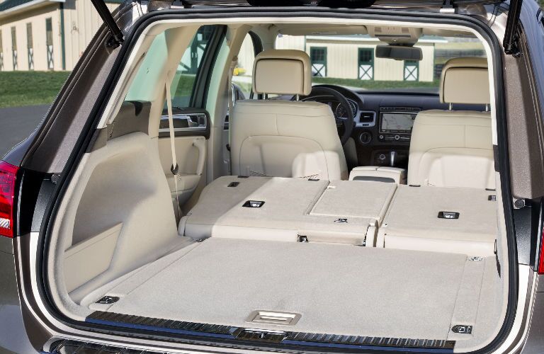 Rear Seats Folded on VW Touareg