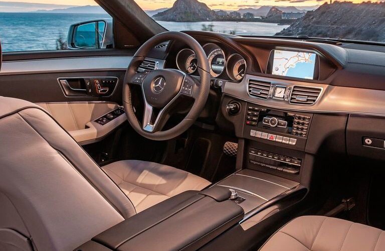 Here's an idea of what the interior looks like on a used Mercedes-Benz E-Class near Dallas TX.