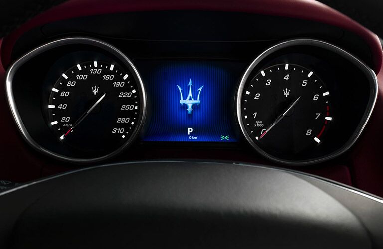 Maserati Ghibli dashboard and speedometer