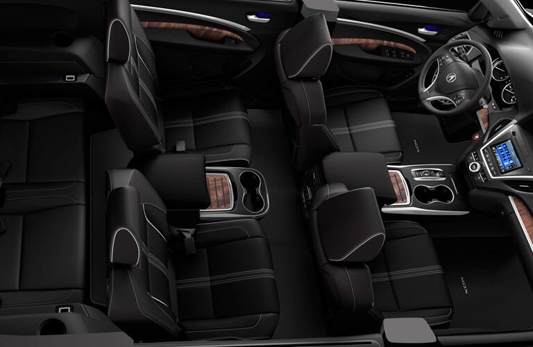 Acura MDX seating from above view
