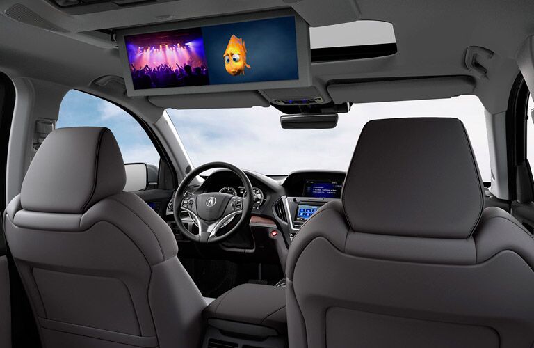 Acura MDX interior seating and entertainment