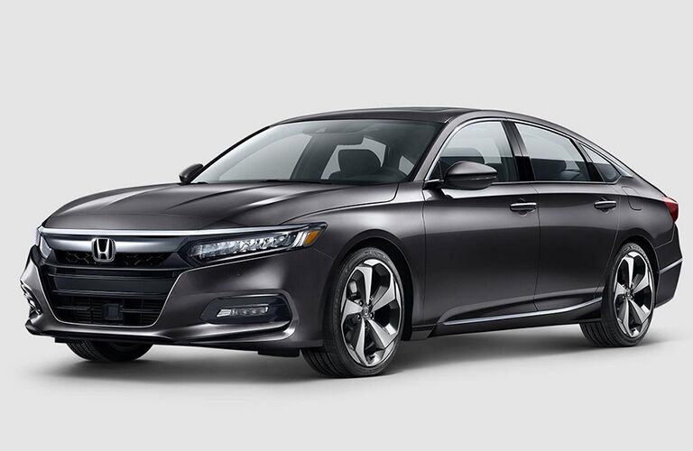Black 2018 Honda Accord Touring on a White a Background