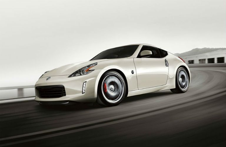 White 2018 Nissan 370Z on a Freeway