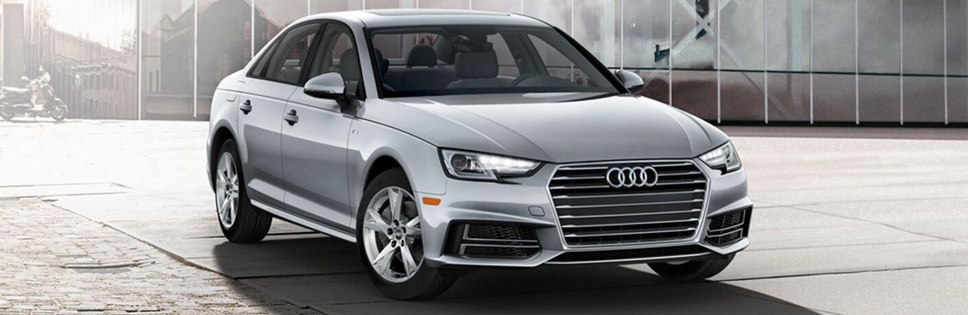 Silver 2019 Audi A4 in a Parking Lot