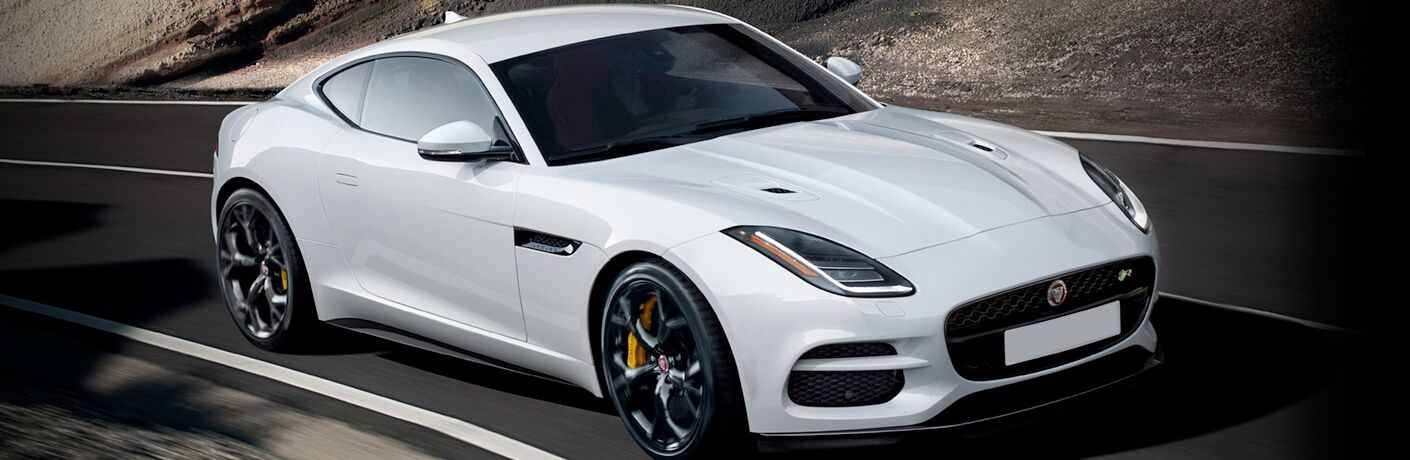 White 2019 Jaguar F-TYPE on a Highway