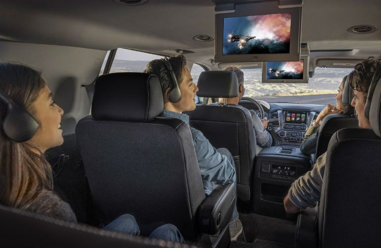 Group of people inside 2019 Chevrolet Tahoe