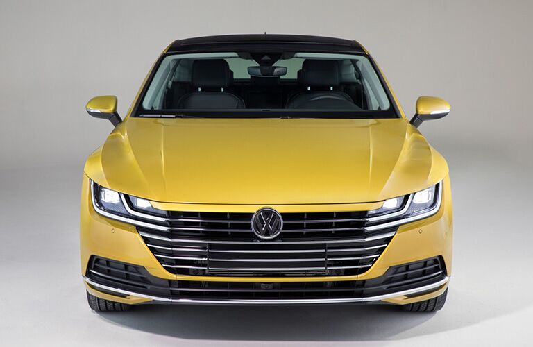 Yellow 2019 Volkswagen Arteon Front Grille on a White Background