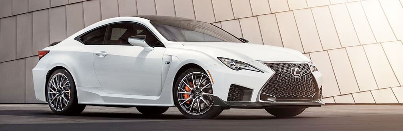 White 2020 Lexus RC F in a Driveway