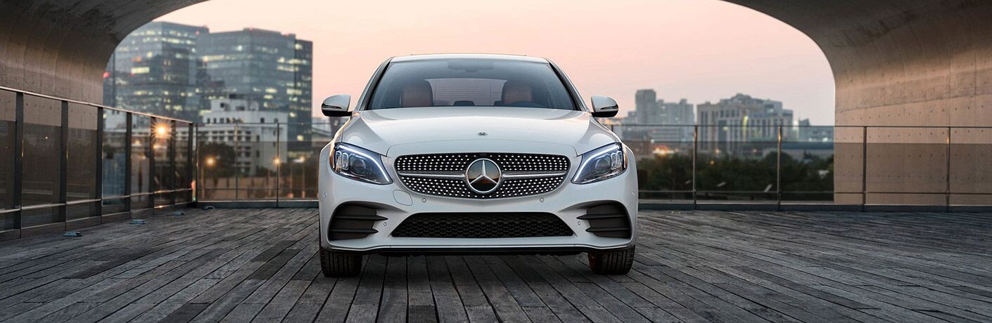 White 2020 Mercedes-Benz C-Class Front Exterior on a Pier