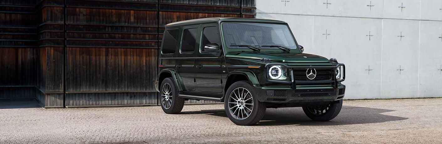 Green 2020 Mercedes-Benz G-Class in a Driveway
