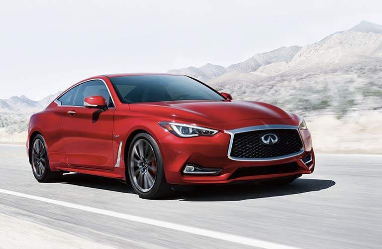 INFINITI Q60 model in red