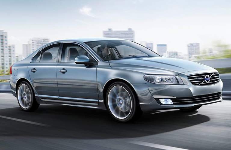 Volvo model in bright silver