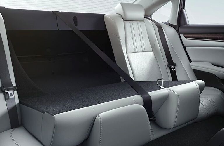 part of back seat folded for more cargo space in 2020 Honda Accord