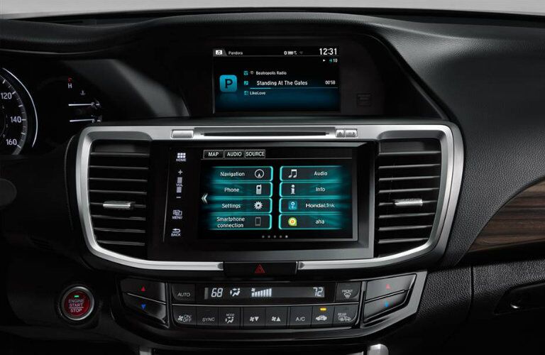 HondaLink infotainment system inside 2016 Honda Accord Touring