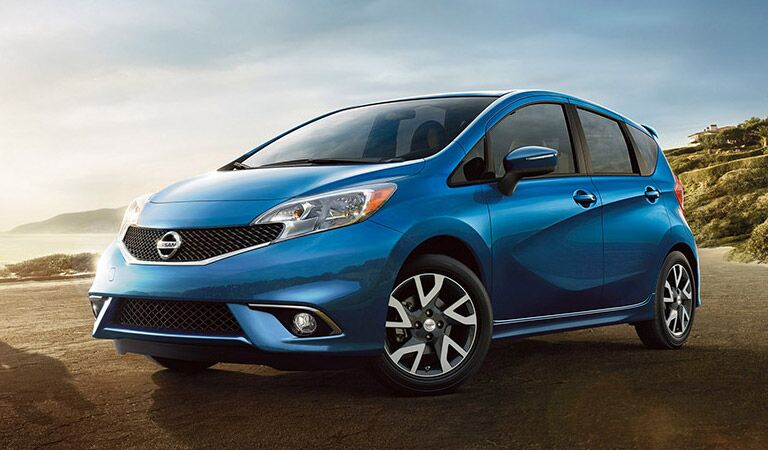 Nissan Versa Note hatchback in blue