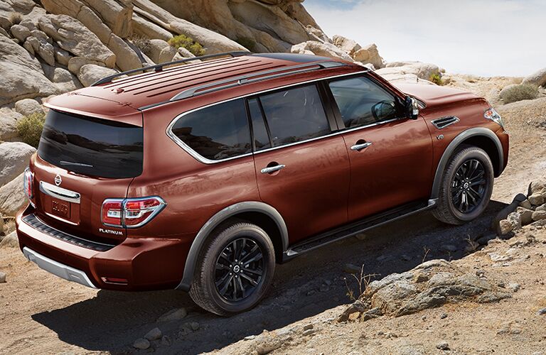 2018 Nissan Armada climbing rocky terrain