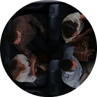 top view of passengers inside 2018 Nissan Armada
