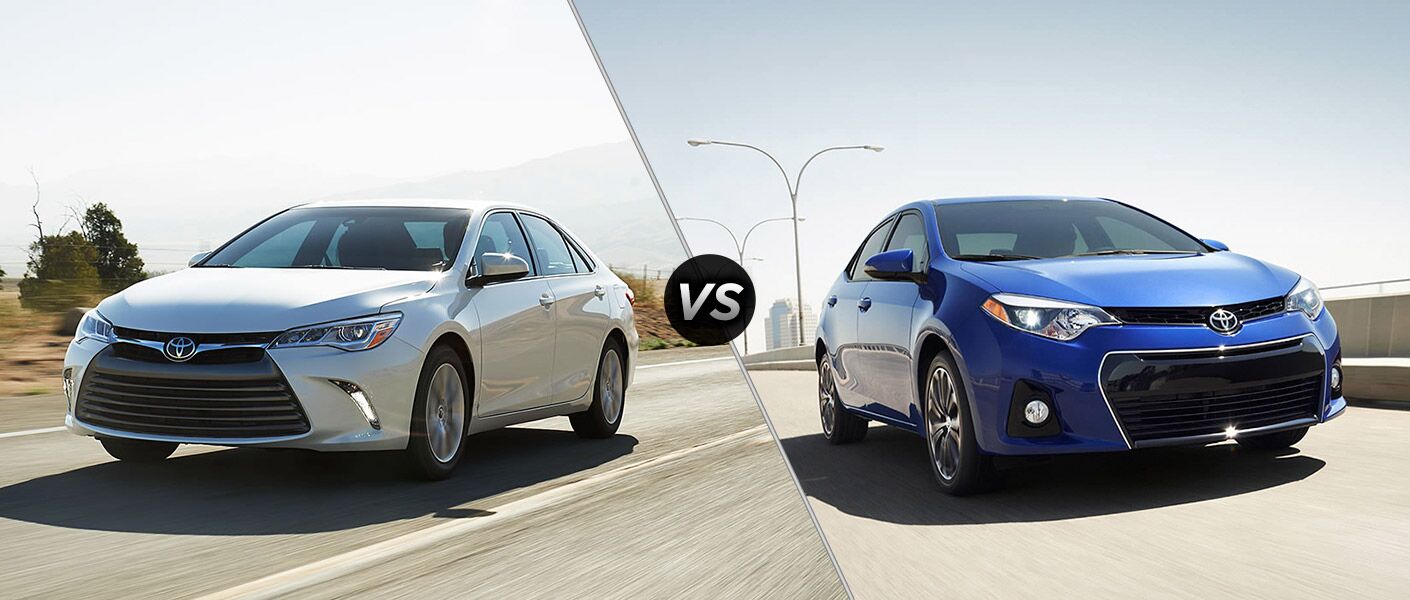 2016 toyota camry vs 2016 toyota corolla corolla vs camry size
