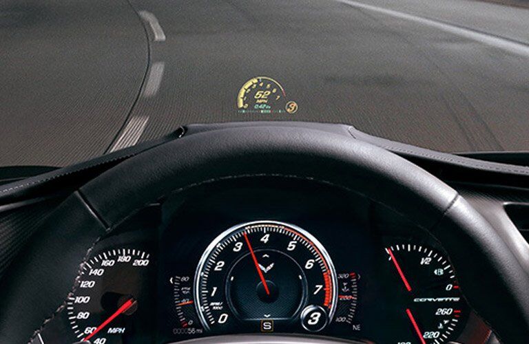 2017 Chevy Corvette head-up driving display