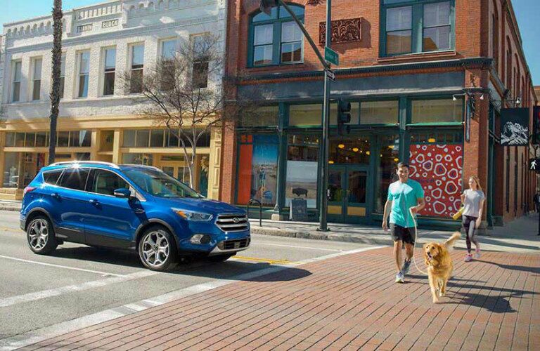 2017 Ford Escape blue side view