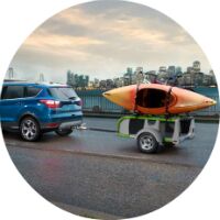2017 Ford Escape towing a canoe