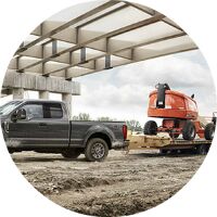 2017 Ford F-350 towing a heavy load
