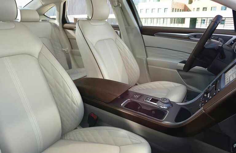 2017 Ford Fusion leather interior overview