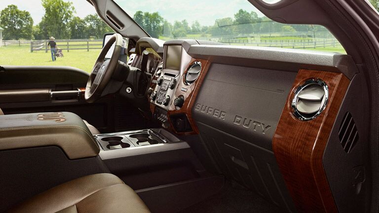 Interior of the 2015 Ford Super Duty F-250 King Ranch