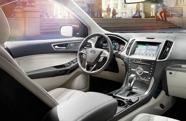 2017 Ford Edge front interior driver dash and display audio