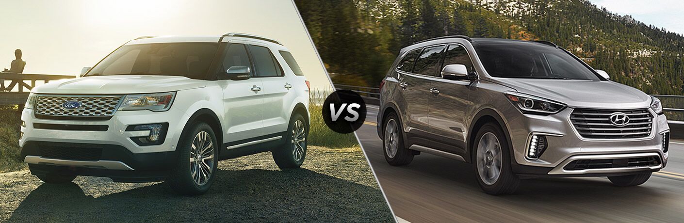 Santa Fe Ford >> 2017 Ford Explorer Vs 2017 Hyundai Santa Fe Santa Fe Ford >> 2017 Ford Explorer Vs 2017 Hyundai Santa Fe