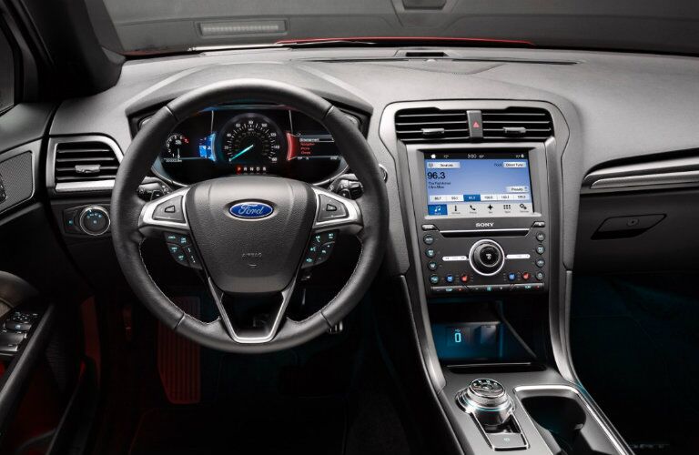 2017 Ford Fusion Hybrid dash and steering wheel