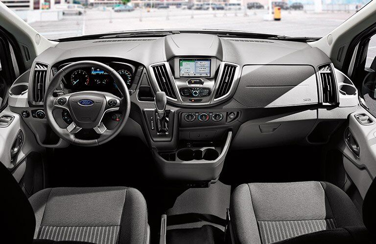 2017 Ford Transit front interior driver dash and display audio
