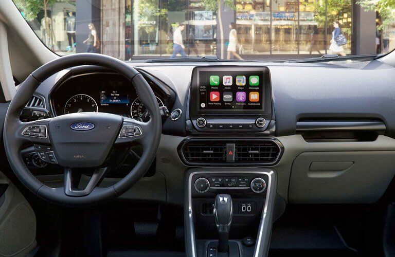 2018 Ford EcoSport front interior driver dash and display audio