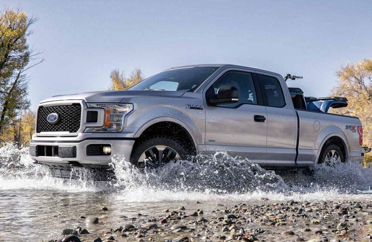 2018 Ford F-150 side exterior while hauling