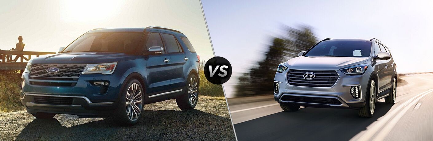 Santa Fe Ford >> 2019 Ford Explorer Vs 2019 Hyundai Santa Fe Xl Santa Fe Ford >> 2019 Ford Explorer Vs 2019 Hyundai Santa Fe Xl