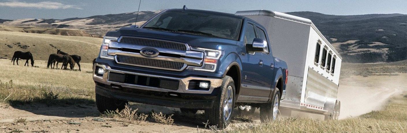 2020 Ford F-150 King Ranch towing a trailer